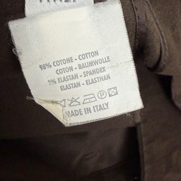 Gunex Pants Womens Size 6 Brown Tapered Leg Trouser Ankle Buckles Made in Italy - Picture 9 of 11